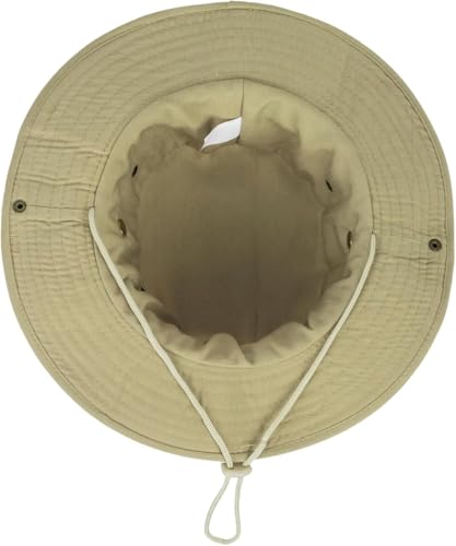 Men-Women-Fishing-Hat Sun-Protection-Safari-Cap Outdoor-Camping Bucket Hat - color: Khaki