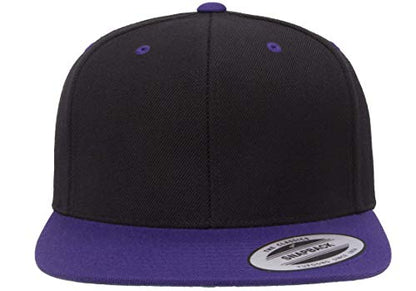 Flexfit Unisex Adult Yp Classics Premium Snapback Cap – 2-Tone - color: Black/Purple