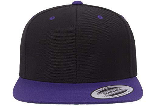 Flexfit Unisex Adult Yp Classics Premium Snapback Cap – 2-Tone - color: Black/Purple