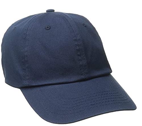 Dorfman Hat Co. Twill Baseball Cap with Pre-Curved Brim - color: Navy