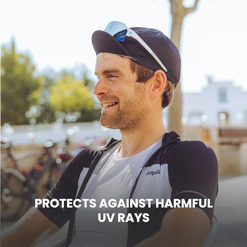 GripGrab Summer Cycling Cap - UV Protection Under-Helmet Bicycle Visor Hat - color: Black, size: Small-Medium