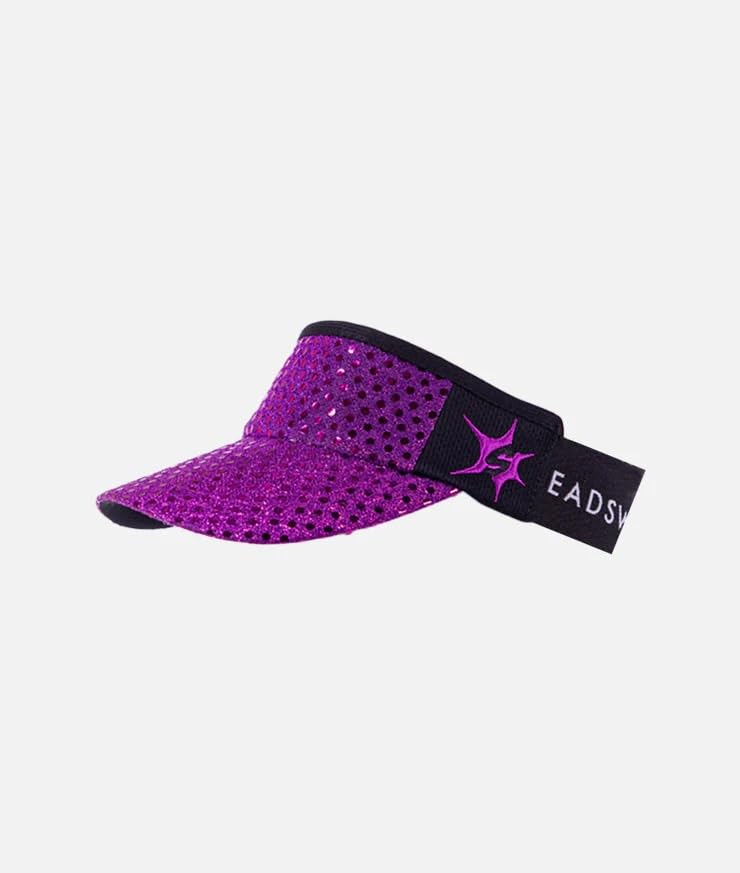 Sparkle Headsweats Running Visor - color: Purple