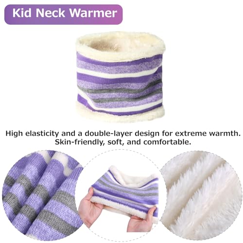Azarxis Kids Winter Knitted Set Toddler Beanies Hat Scarf Gloves for Boys - color: Purple