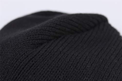 Connectyle Men's Knit Winter Hat with Ear Flaps Fleece Lined Beanie Warm Knitted Skull Cap Beanies Watch Hat - color: Black
