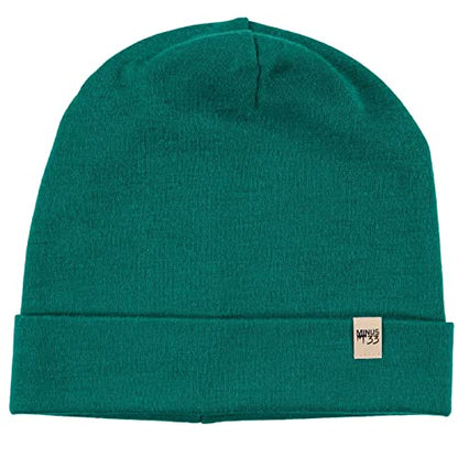 100% Merino Wool Cuff Beanie - Warm Winter Hat - Novelty Beanie - Toque - color: Emerald Green