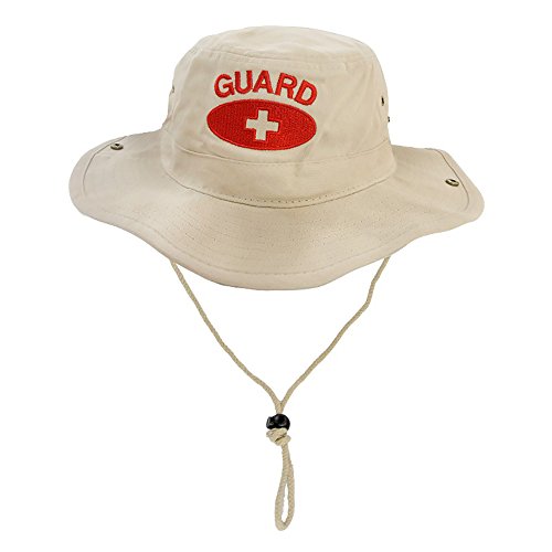 Rise Guard Safari Hat, Khaki/Red, Size - Medium