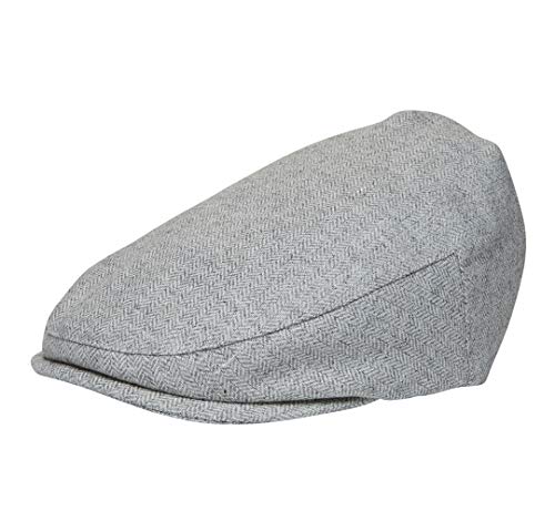 Born to Love Infant, Toddler Boys Pinstripe Driver Cap Baby Hat - color: Alex Grey Herringbone, size: 12-18 Months