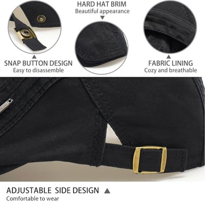 Initlove Mens Newsboy Cap Cotton Ivy Hat Beret Hats for Driving - color: A Black