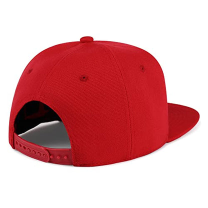 Smoking Monkey Hip-Hop Snapback Hat Embroidered Baseball Cap Wild Animal Funny - color: 12. Red
