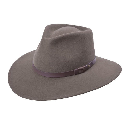 Bigalli Australian Wool Felt Hat - Outdoor Fedora Style - Crushable Water - Resistant UV Protection - color: Moss, size: X-Large