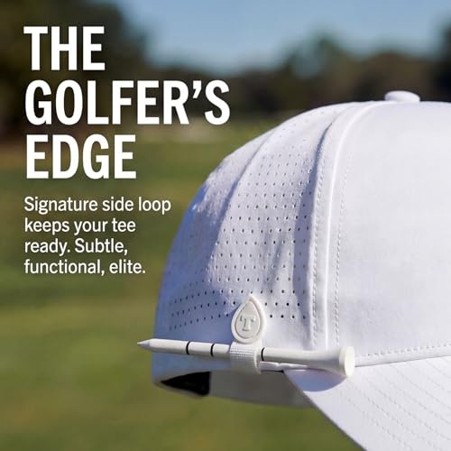 TOP-EX Performance Golf Baseball Hat for Men, Water-Resistant, Laser-Vented - color: Black, size: Medium-Large