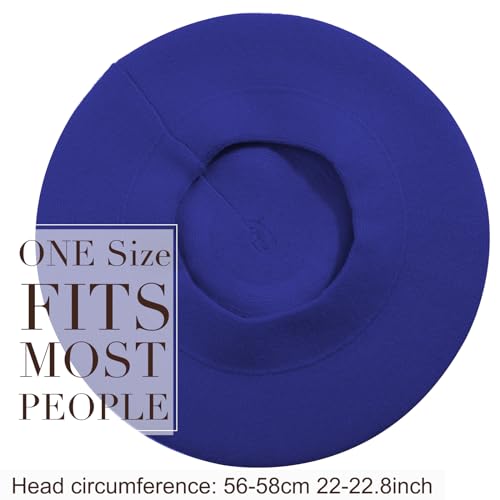 Sumolux Women Beret Hat French Beret Beanie Cap Classic Solid Color - color: Royal Blue, size: One Size