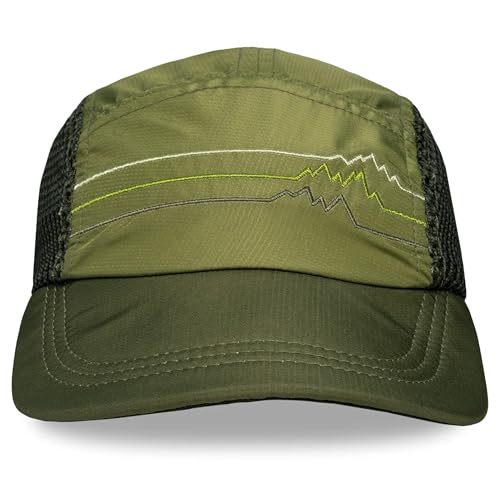 Headsweats Performance Crusher Hat - color: Olive/Mountains
