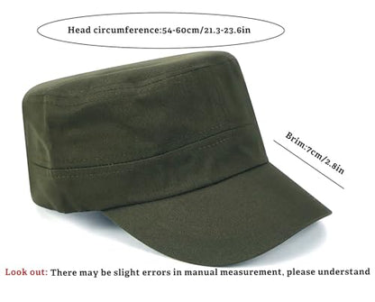Unisex Basic Cadet Army Caps Everyday Military Style Hat - color: Army Green