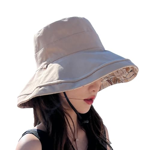 FaroDor Women's Reversible Bucket Hat UV Protection Packable Travel Cap Wide Brim Sun Hats 2026 - color: 4apricot