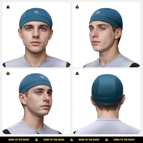 3-Pack Comfortable Skull Cap Cooling Helmet Liner for Men Women - color: 3 Pieces(black,army Green,blue)