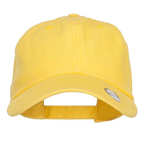 Nissi Unstructured Cotton Twill Washed Cap - color: Yellow