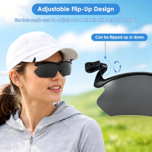 DEECOZY Outdoor Polarized Sunglasses, Clip Cap Sports Sunglasses,UV400 Sunglasses for Mens Womens Fishing Cycling Hiking - color: Grey
