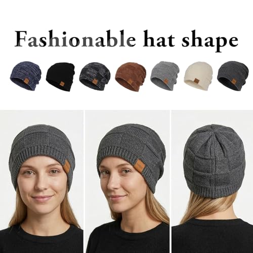 HandZest Relaxed-Fit Knit Beanie: Lightweight, Breathable for Spring & Fall. Soft, Stretchy. One Size Fits Most - color: Grey