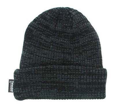 Milani Thinsulate 40 Gram Windchill Insulated Winter Cold Weather Beanie Skull Cap - color: Black/Dark Grey