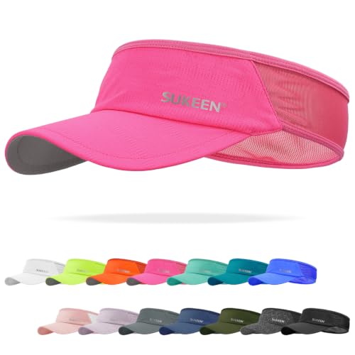 Sukeen Lightweight Sports Sun Visor Hat for Men Women - color: Rose Red
