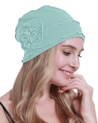 osvyo Chemo Headwear Turban Cap for Women - Cancer Beanie Hair Loss Sealed Packaging - color: Cotton Light Pistachio