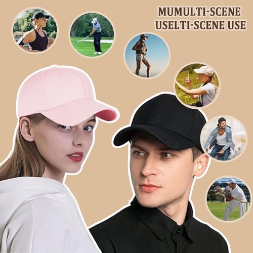 Adjustable Cotton Baseball Cap for Men Women - color: Pink