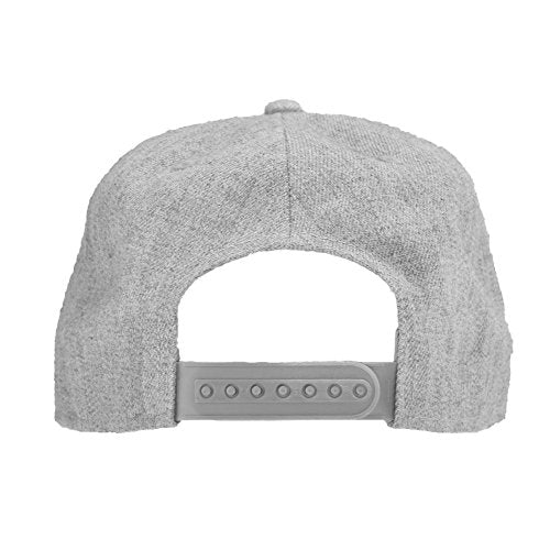 DALIX Premium Wool Blend Hat Flat Bill Cap Snapback Black Dark Gray Maroon Light - color: Light Gray