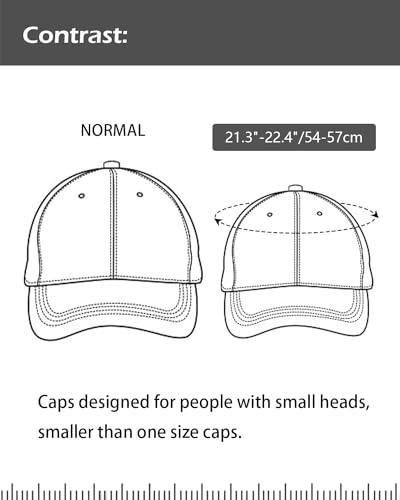 Zylioo Small Baseball Cap for Men Women, Adjustable Unstructured Dad Hat - color: Beige-fits 21.7"-22.4"/55cm-57cm