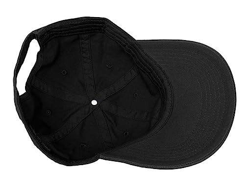 Glory Max 100% Cotton Baseball Cap Classic Plain Low Profile Golf Dad Hat Buckle Adjustable - color: Black