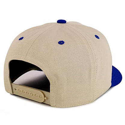 Trendy Apparel Shop Premium High Crown Cotton 5 Panel Pro Style Cap - color: Royal Stone