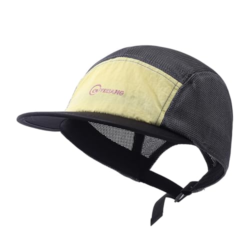 Summer Mesh Short Brim Hats for Men Breathable 5 Panel Baseball Cap Multi Color Running Hats Quick Dry Sports Cap - color: Mg-dym2577-dark Grey