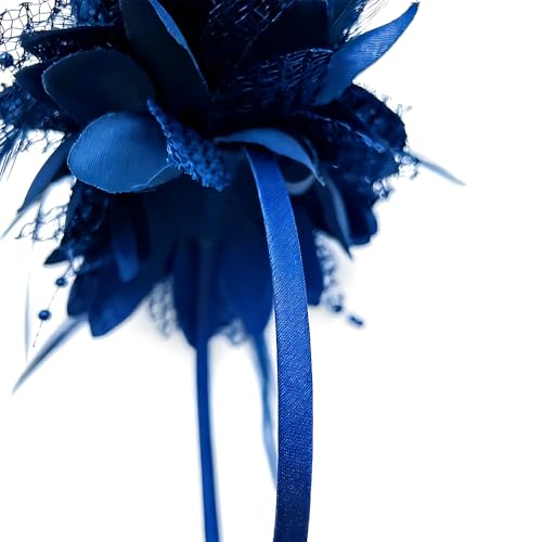 Fascinators Hat Tea Party Hat for Women 1920s Halloween Party - color: Royal Blue