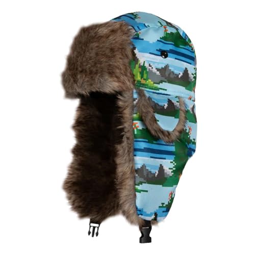 S A Soul of Adventure Winter Hat for Men & Women | Ushanka Russian Hat | Faux Fur Hat with Ear Flap - color: Alpine Digi