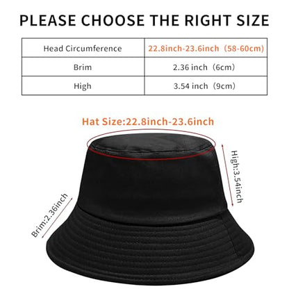 PFFY Bucket Hat for Women Men Cotton Summer Sun Beach Fishing Cap - color: Pure Grey