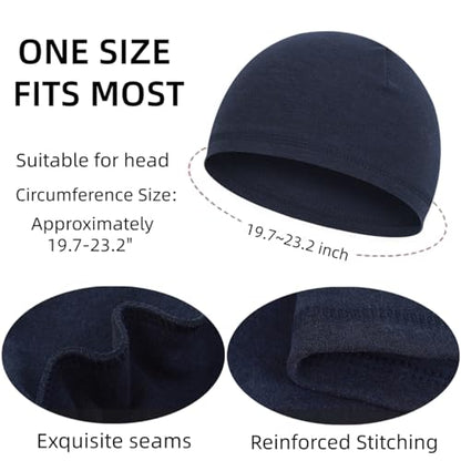 Lightweight Skull Cap, Stretch Beanie Helmet Liner for Men Women