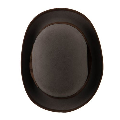 Jeanne Simmons Men's Felt Bowler Hat with Ribbon Trim - size: Medium