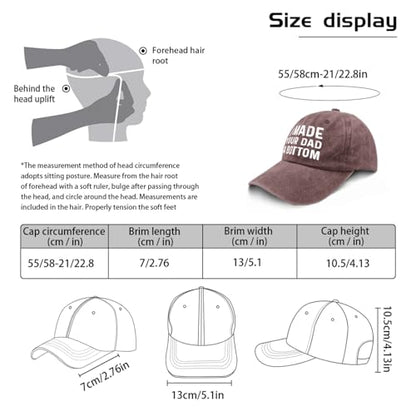 I Made Your Dad A Bottom Hat for Men Funny Dad Hat Funny Gifts for Men - color: Wine Red