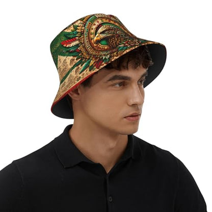 Bucket Hat for Men Women Packable Sun Hats Fisherman Outdoor Summer Travel Hiking Beach Caps - color: Mexico