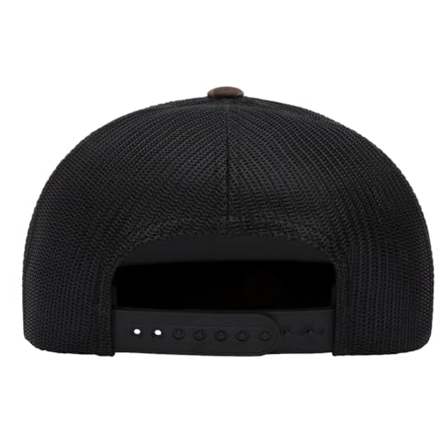 Yupoong 5-Panel YP Classic Trucker Cap | High Profile Flat Visor Snapback - color: Camo/Black
