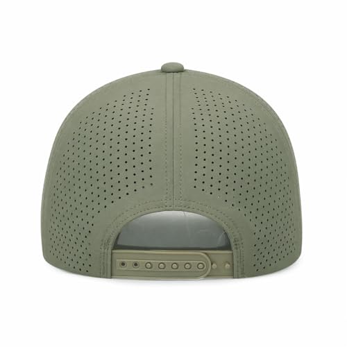 5 Panel Baseball Cap Quick Dry Mesh Snapback Hat for Women Men - color: Black+sagegreen+khaki