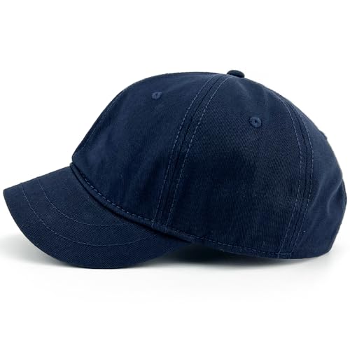 Loneshark Short Brim Baseball Cap for Running Small Bill Umpire Hat - color: Navy