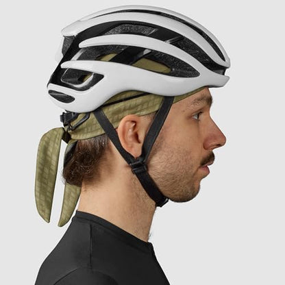 GripGrab Summer Cycling Bandana UV Protection Under Helmet Headwrap - color: Olive Green