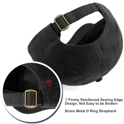 Loneshark Short Brim Baseball Hat for Running Small Bill Umpire Cap - color: Black