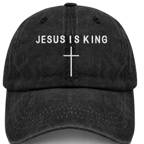 Man of God Husband Dad Embroidered Hat Camping Caps for Women - color: Jesus is King 2
