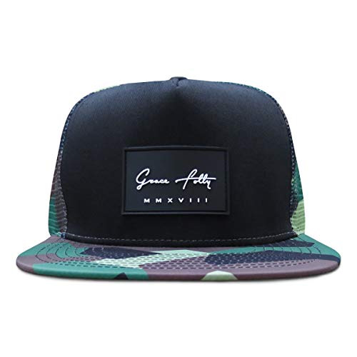 Grace Folly Trucker Hat for Men & Women. Snapback Mesh Caps - color: Modern Camo