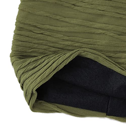 Chemo Slouchy Style Baggy Beanie Cancer Headwear for Women Fleece Lining Winter Hat - color: 6. 2800 - Olive