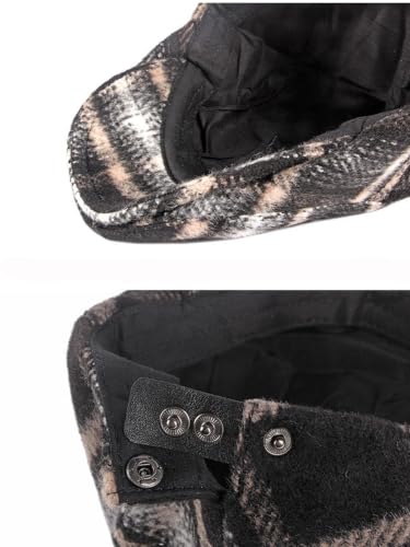 Idopy Men`s Classic Adjustable Ivy Irish Newsboy Golf Cap Hat - color: 451 Black