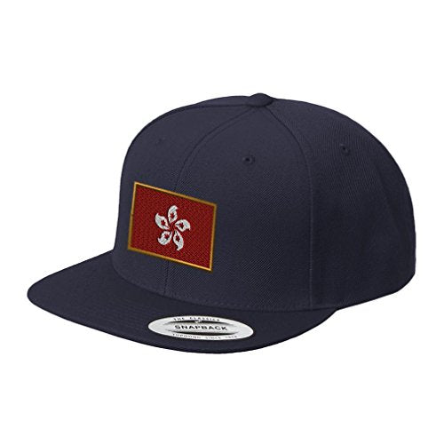 Custom Flat Brim Snapback Cap Cross Black Faith Jesus Christ Christian - color: Navy