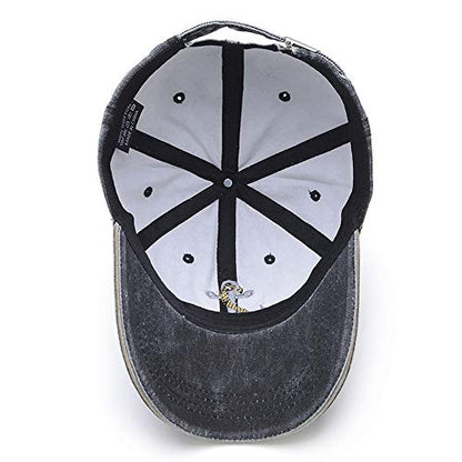 Anchor Embroidered Cotton Washed Dad Hat Distressed Retro Baseball Hat - color: Black